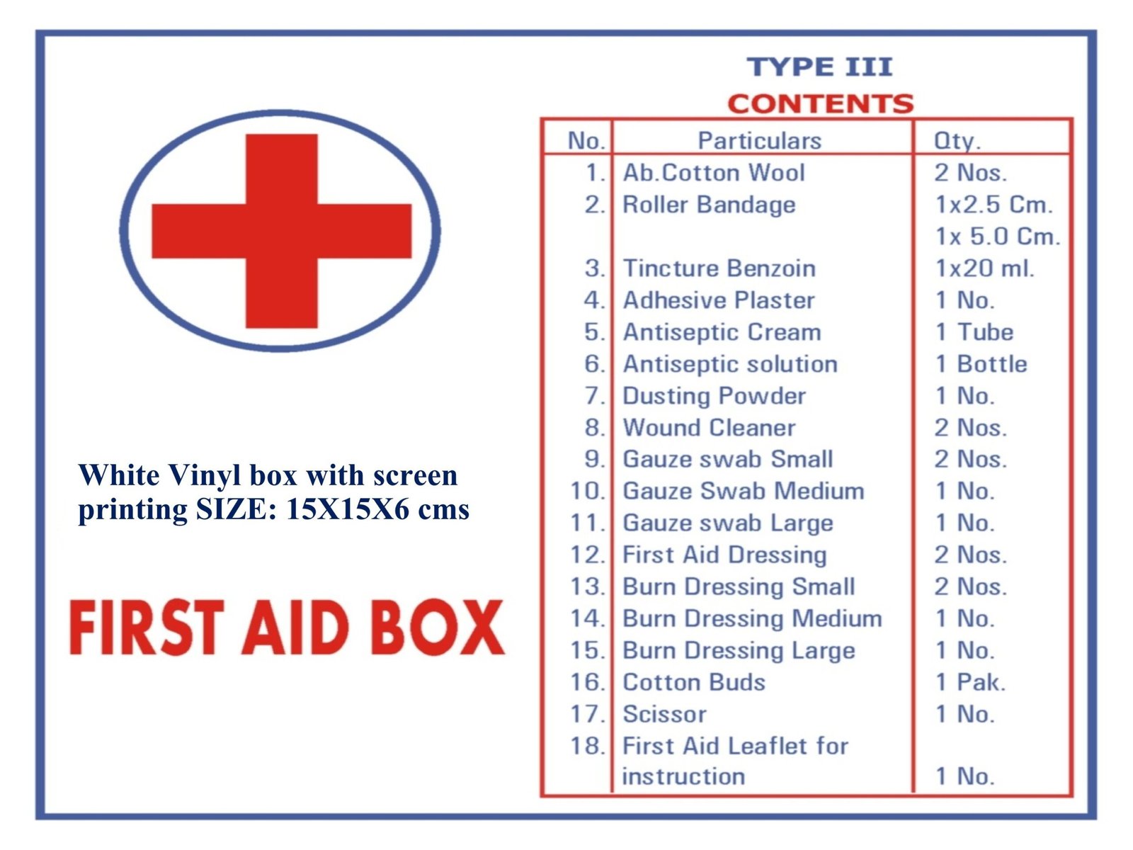 FIRST AID BOX TYPE III