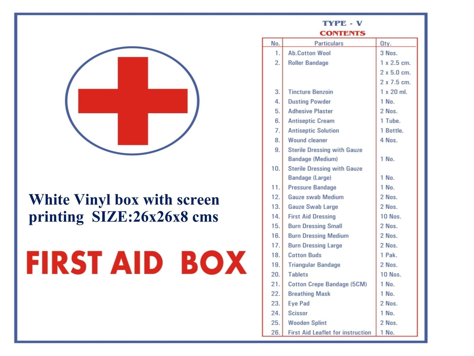 FIRST AID BOX TYPE V