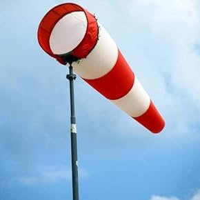 WIND SOCK RED WITH WHITE WITH STAND